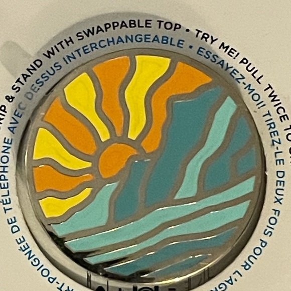 Popsockets Popgrip cell phone grip and stand Premium Mountain Rays - Picture 2 of 5